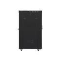 RACK CABINET 19" FREE-STANDING 22U/800X1000 (FLAT PACK) WITH MESH DOOR LCD BLACK LANBERG V2