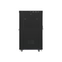 RACK CABINET 19" FREE-STANDING 22U/800X1000 (FLAT PACK) WITH MESH DOOR LCD BLACK LANBERG V2
