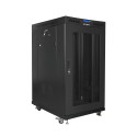 RACK CABINET 19" FREE-STANDING 22U/800X1000 (FLAT PACK) WITH MESH DOOR LCD BLACK LANBERG V2