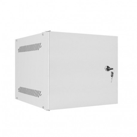 RACK CABINET 10" WALL-MOUNT 4U/280X310 (FLAT PACK) WITH METAL DOOR GREY LANBERG