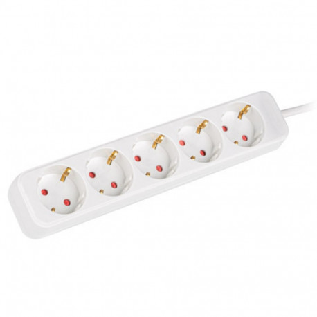POWER STRIP LANBERG 1.5M 5X SCHUKO OUTLETS QUALITY-GRADE COPPER CABLE WHITE