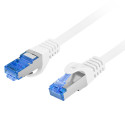 PATCHCORD CAT.6A S/FTP LSZH CCA 0.5M WHITE FLUKE PASSED LANBERG