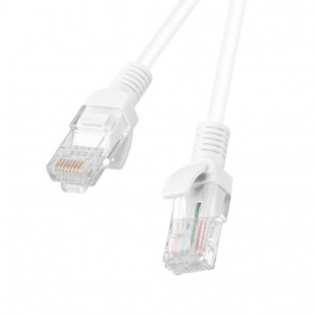 PATCHCORD CAT.6 UTP 0.5M WHITE FLUKE PASSED LANBERG