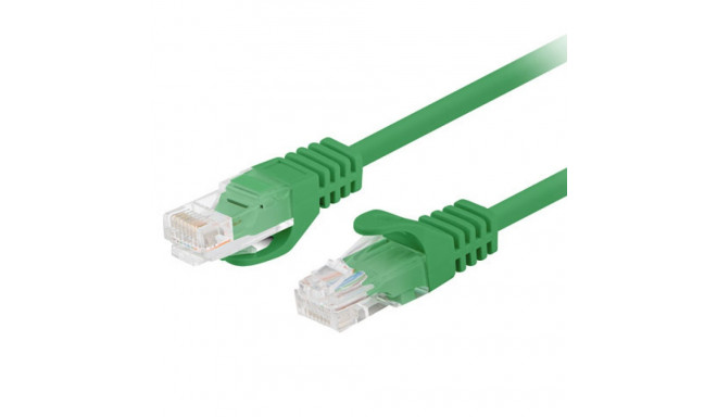 PATCHCORD CAT.6 UTP 0.25M GREEN FLUKE PASSED LANBERG 10-PACK