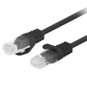 PATCHCORD CAT.6 UTP 0.25M BLACK FLUKE PASSED LANBERG 10-PACK