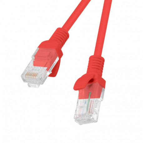 PATCHCORD CAT.5E UTP 1.5M RED FLUKE PASSED LANBERG