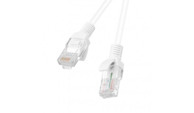 PATCHCORD CAT.5E UTP 0.5M WHITE FLUKE PASSED LANBERG