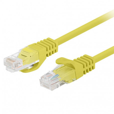 PATCHCORD CAT.5E UTP 0.25M YELLOW FLUKE PASSED LANBERG