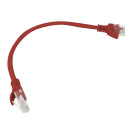 PATCHCORD CAT.5E UTP 0.25M RED FLUKE PASSED LANBERG 10-PACK