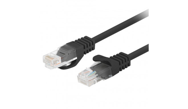 PATCHCORD CAT.5E UTP 0.25M BLACK FLUKE PASSED LANBERG