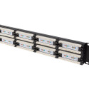 PATCH PANEL 48 PORT 2U 19" CAT.5E BLACK LANBERG