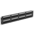 PATCH PANEL 48 PORT 2U 19" CAT.6 BLACK LANBERG