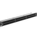 PATCH PANEL 48 PORT 1U 19" CAT.6 BLACK LANBERG