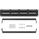 PATCH PANEL 48 PORT 2U 19" CAT.6 BLACK LANBERG