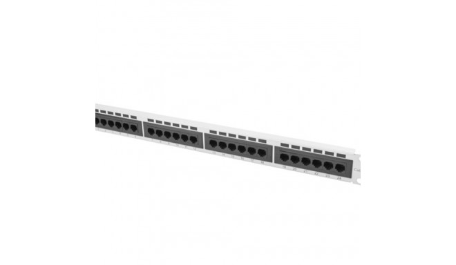 PATCH PANEL 24 PORT 1U 19" CAT.5E UTP GREY LANBERG