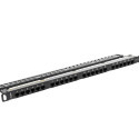 PATCH PANEL 24 PORT 0.5U 19" CAT.6 BLACK LANBERG