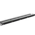 PATCH PANEL 24 PORT 0.5U 19" CAT.5E BLACK LANBERG