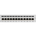 PATCH PANEL 12PORT 1U 10" CAT.5E SHIELDED GREY LANBERG