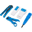 NETWORK TOOLKIT WITH RJ45 RJ11 CABLE TESTER, CRIMPING, STRIPPING AND LSA-INSERTION TOOL LANBERG