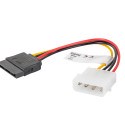 MOLEX(M)->SATA(F) CABLE 15CM LANBERG