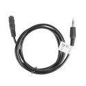MINIJACK 3.5MM M/F 3 PIN CABLE 1.5M BLACK LANBERG