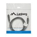 MINIJACK 3.5MM M/F 3 PIN CABLE 1.5M BLACK LANBERG