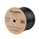 LAN CABLE CAT.5E UTP 305M SOLID OUTDOOR GEL-FILLED CU BLACK FLUKE PASSED LANBERG