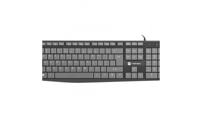 KEYBOARD NATEC NAUTILUS US LAYOUT SLIM BLACK-GREY