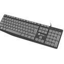 KEYBOARD NATEC NAUTILUS US LAYOUT SLIM BLACK-GREY