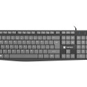 KEYBOARD NATEC NAUTILUS US LAYOUT SLIM BLACK-GREY