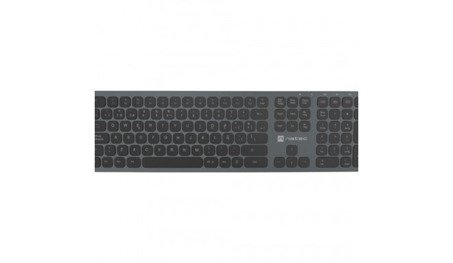 KEYBOARD NATEC DOLPHIN ES LAYOUT WIRELESS BLUETOOTH + 2.4GHZ X-SCISSORS ALUMINIUM SLIM