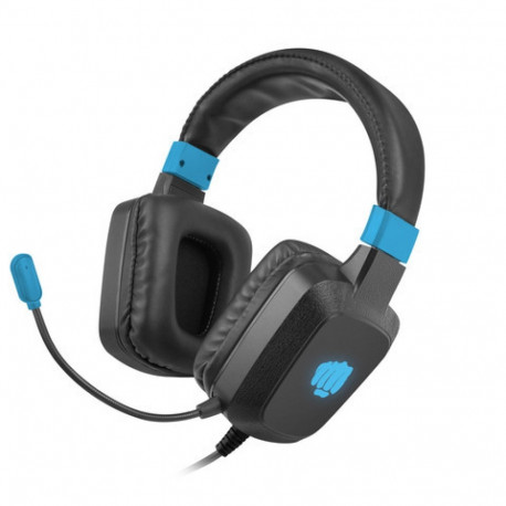 FURY peakomplekt Raptor mikrofoniga RGB-valgustusega, must-sinine