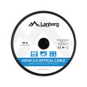HDMI M/M V2.0 CABLE 30M OPTICAL BLACK AOC LANBERG