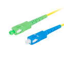 FIBER OPTIC PATCHCORD SM SC/APC-SC/UPC SIMPLEX 3M LSZH G657A1 3.0MM YELLOW LANBERG