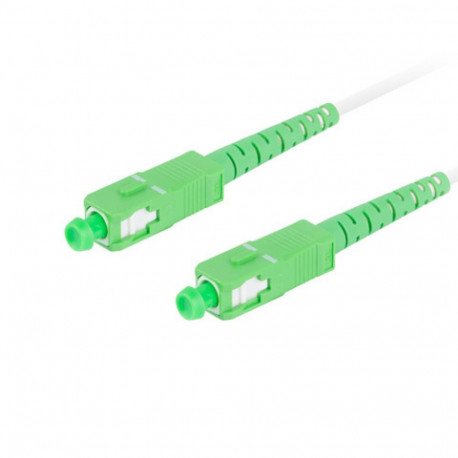 FIBER OPTIC PATCHCORD SM SC/APC-SC/APC SIMPLEX 25M LSZH G657A2 3.0MM WHITE LANBERG