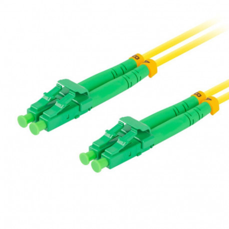FIBER OPTIC PATCHCORD SM LC/APC-LC/APC DUPLEX 2M LSZH G657A1 3.0MM YELLOW LANBERG