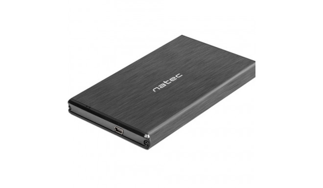 EXTERNAL HDD/SSD ENCLOSURE NATEC RHINO SATA 2.5" USB 2.0 ALUMINUM BLACK SLIM