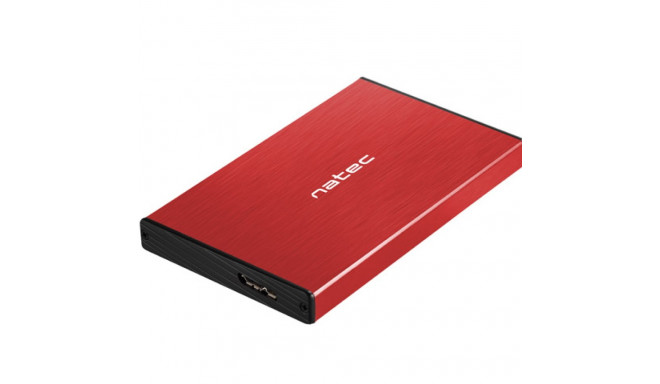 EXTERNAL HDD/SSD ENCLOSURE NATEC RHINO GO SATA 2.5" USB 3.0 RED