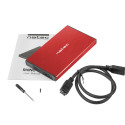 EXTERNAL HDD/SSD ENCLOSURE NATEC RHINO GO SATA 2.5" USB 3.0 RED