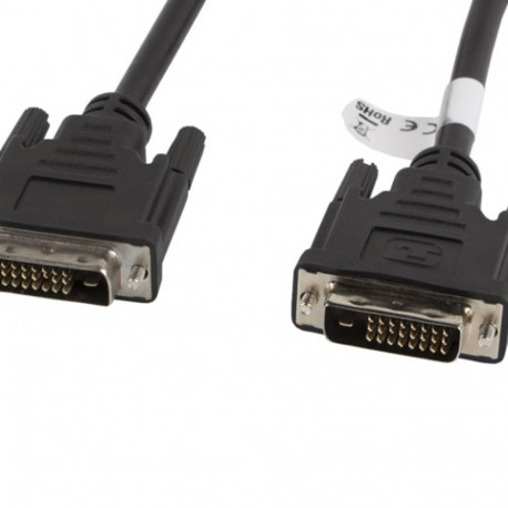 DVI-D(M)(24+1)->DVI-D(M)(24+1) CABLE 1.8M BLACK DUAL LINK LANBERG