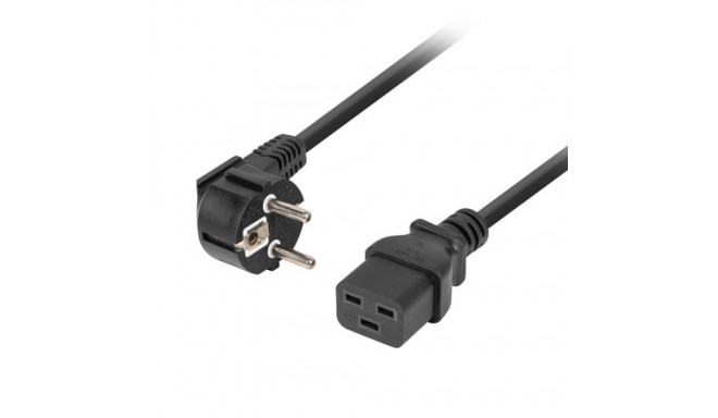 Lanberg toitekaabel CEE 7/7 - IEC 320 C19 VDE 16A 1,8m, must