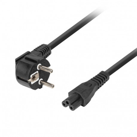 CEE 7/7 (MICKEY)->IEC 320 C5 POWER CORD 3M VDE BLACK LANBERG