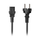 CEE 7/7->IEC 320 C13 POWER CORD 1.8M VDE STRAIGHT BLACK LANBERG