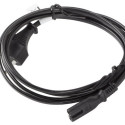 CEE 7/16->IEC 320 C7 EURO (RADIO) POWER CORD 3M VDE BLACK LANBERG