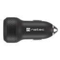 CAR CHARGER NATEC CONEY 1X USB 1X USB-C QUICK CHARGE 48W BLACK