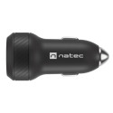 CAR CHARGER NATEC CONEY 1X USB 1X USB-C QUICK CHARGE 48W BLACK