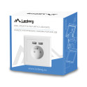 Lanberg wall socket AC 230V + 2xUSB 2.1A, white