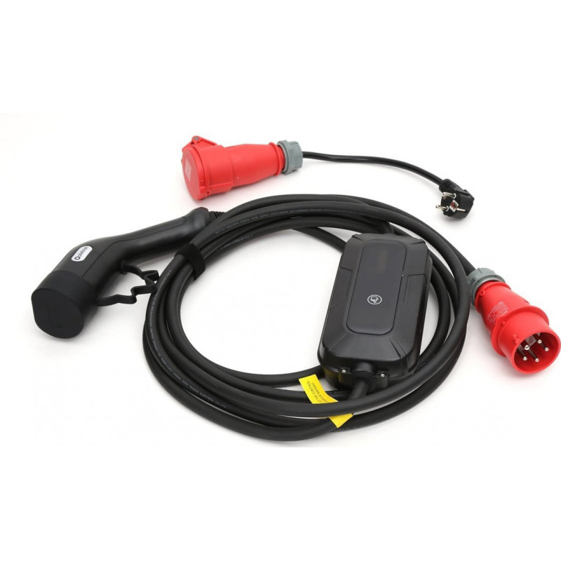 32A 3 phase Portable EV Charger for 400V EV Charging Type2 with Red CEE