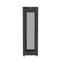 RACK CABINET 19" FREE-STANDING 42U/800X1200 (FLAT PACK) WITH MESH DOOR LCD BLACK LANBERG V2