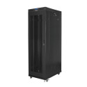 RACK CABINET 19" FREE-STANDING 42U/800X1200 (FLAT PACK) WITH MESH DOOR LCD BLACK LANBERG V2